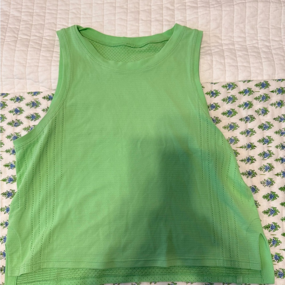Lululemon Athletica Green Sleeveless Crop Tank Top